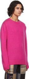 The Elder Statesman Pink Simple Crew Sweater