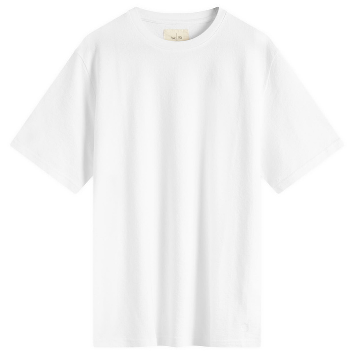 Photo: Folk Men's Textured T-Shirt in Bright White