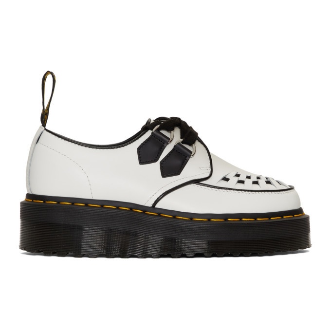 Photo: Dr. Martens White Sidney Chunky Wedge Derbys