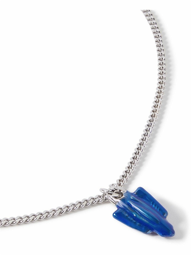 Photo: Marni - Silver-Tone and Enamel Pendant Necklace