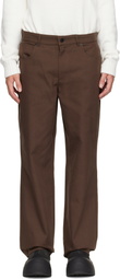 Moncler Brown Canvas Cargo Trousers