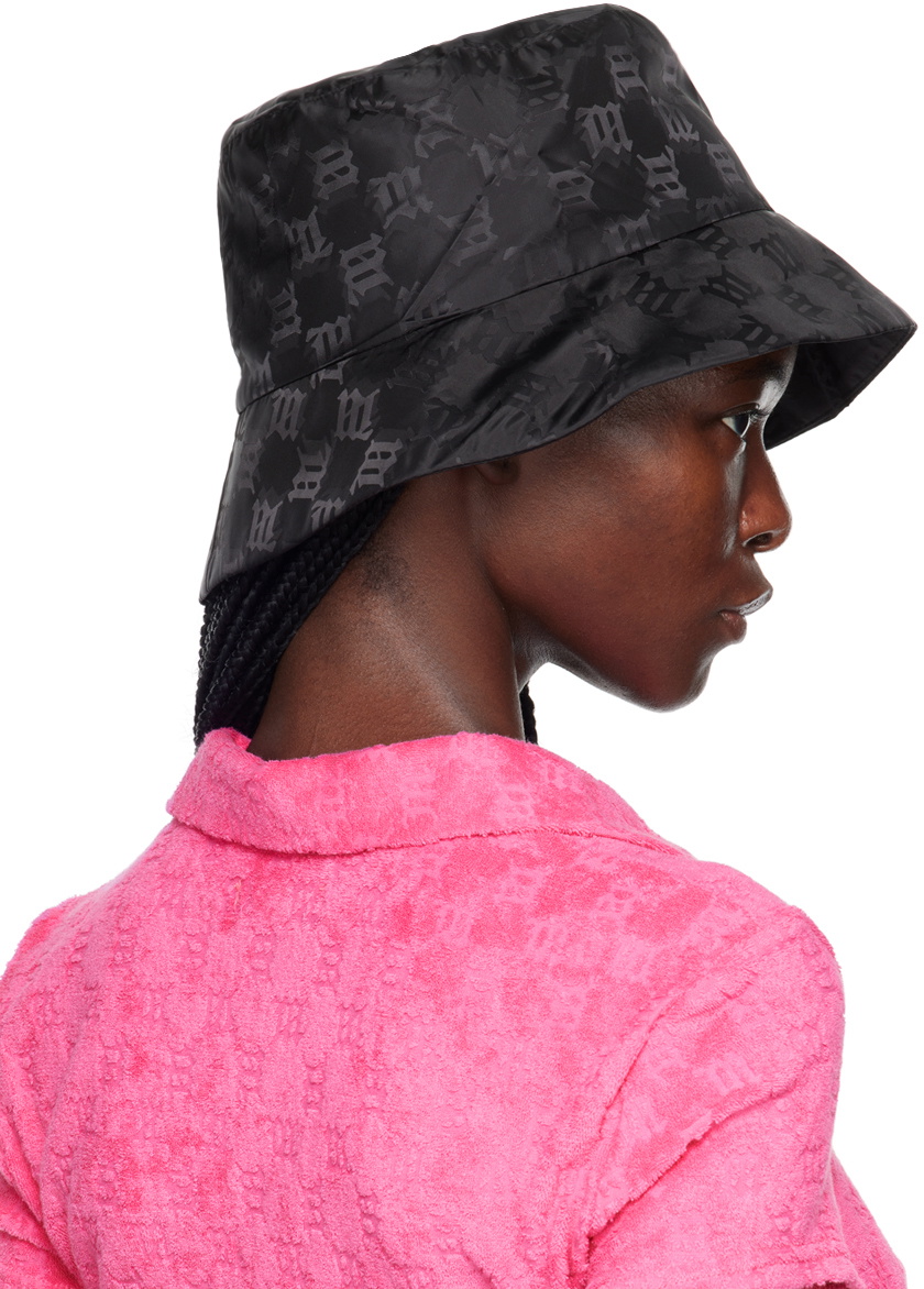 MISBHV Black Monogram Bucket Hat
