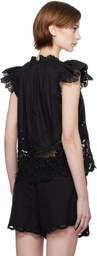 SEA NY Black Gianna Blouse