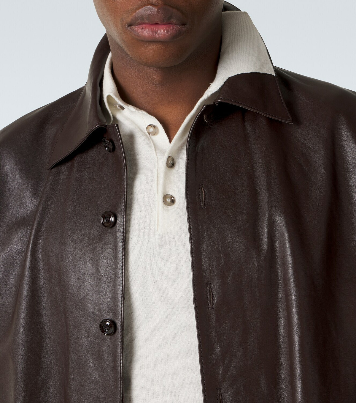 Allude Cotton, silk, and cashmere polo shirt