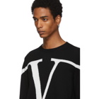 Valentino Black Cashmere VLogo Sweater