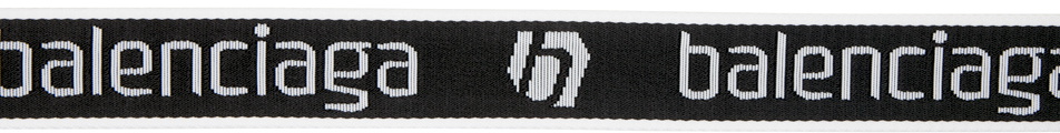 Balenciaga Black & White D Ring Belt