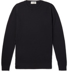 John Smedley - 1 Singular Slim-Fit Honeycomb-Knit Merino Wool Sweater - Blue