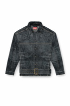 Diesel Biker-inspired denim jacket - Denim Jackets Mens in Grey