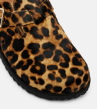 Birkenstock 1774 Boston leopard-print calf hair clogs