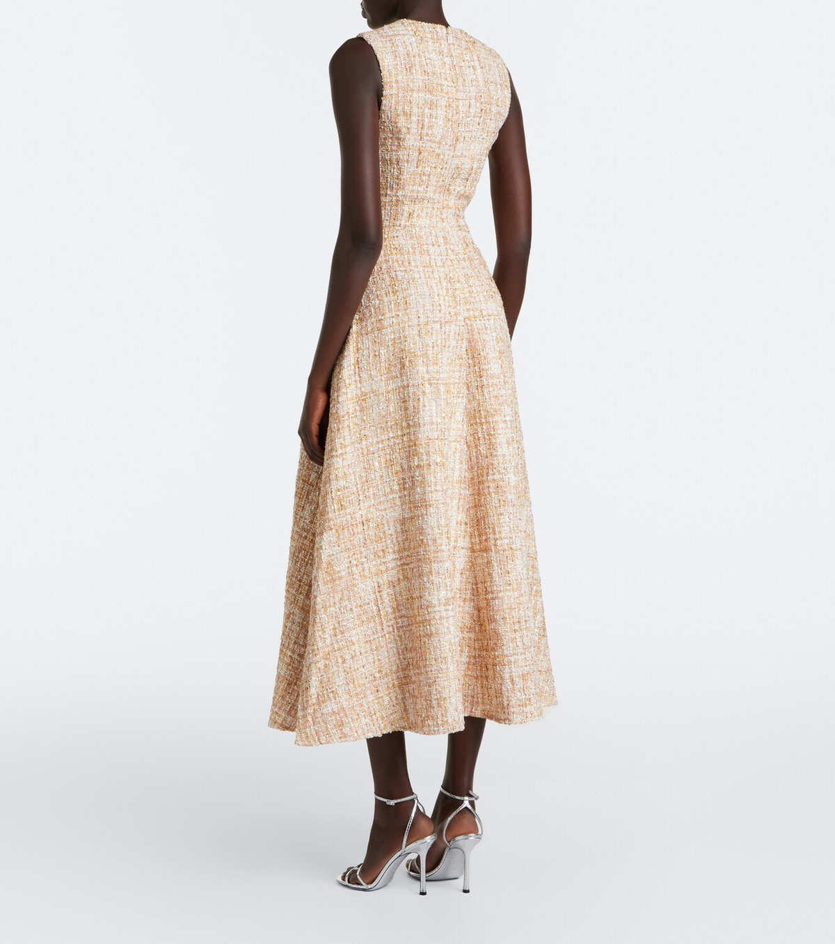 Safiyaa Maisie embellished tweed midi dress