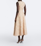 Safiyaa Maisie embellished tweed midi dress