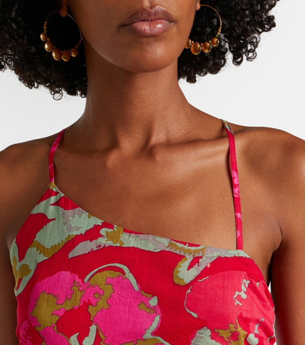 Velvet Cosima floral cotton midi dress