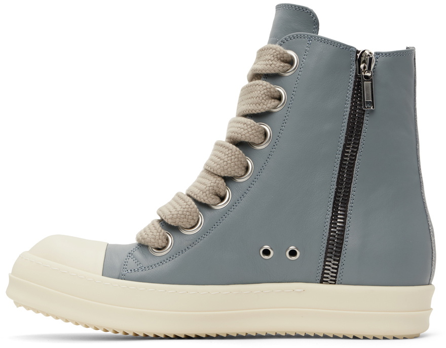 【Rick Owens】 Poterville Jumbolaced ハイカットスニーカー Rick Owens Blue Poterville Jumbolaced Sneakers Rick Owens
