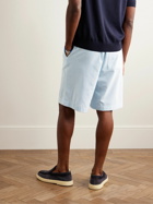 Lardini - Straight-Leg Striped Cotton-Blend Drawstring Shorts - Blue