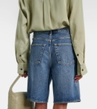 Agolde Risha low-rise denim Bermuda shorts
