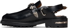 Toga Pulla Black Polished Leather Loafers