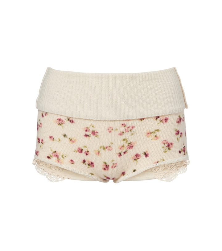 Photo: Magda Butrym Floral wool, silk, and cashmere shorts
