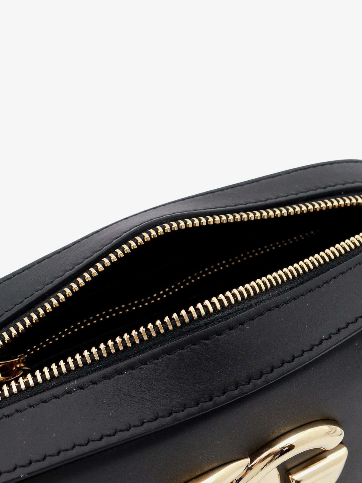 Dolce & Gabbana Black Leather Silver Chain Bag Accessory Shoulder Strap