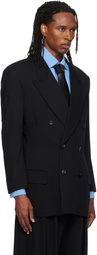 SOSHIOTSUKI Black 80s Classic 6B Shaped Blazer