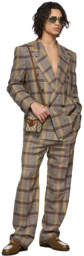 Gucci Brown wool Check Blazer