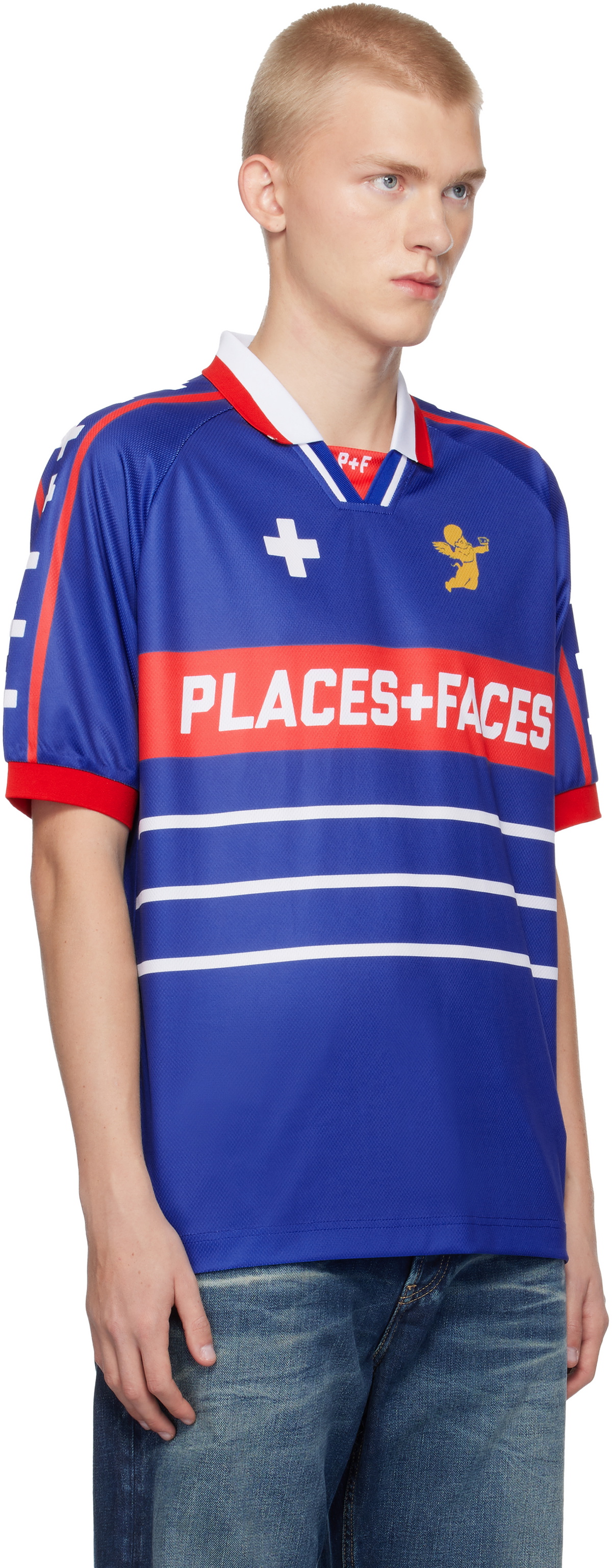 PLACES+FACES Blue 'P+F' Kit Polo