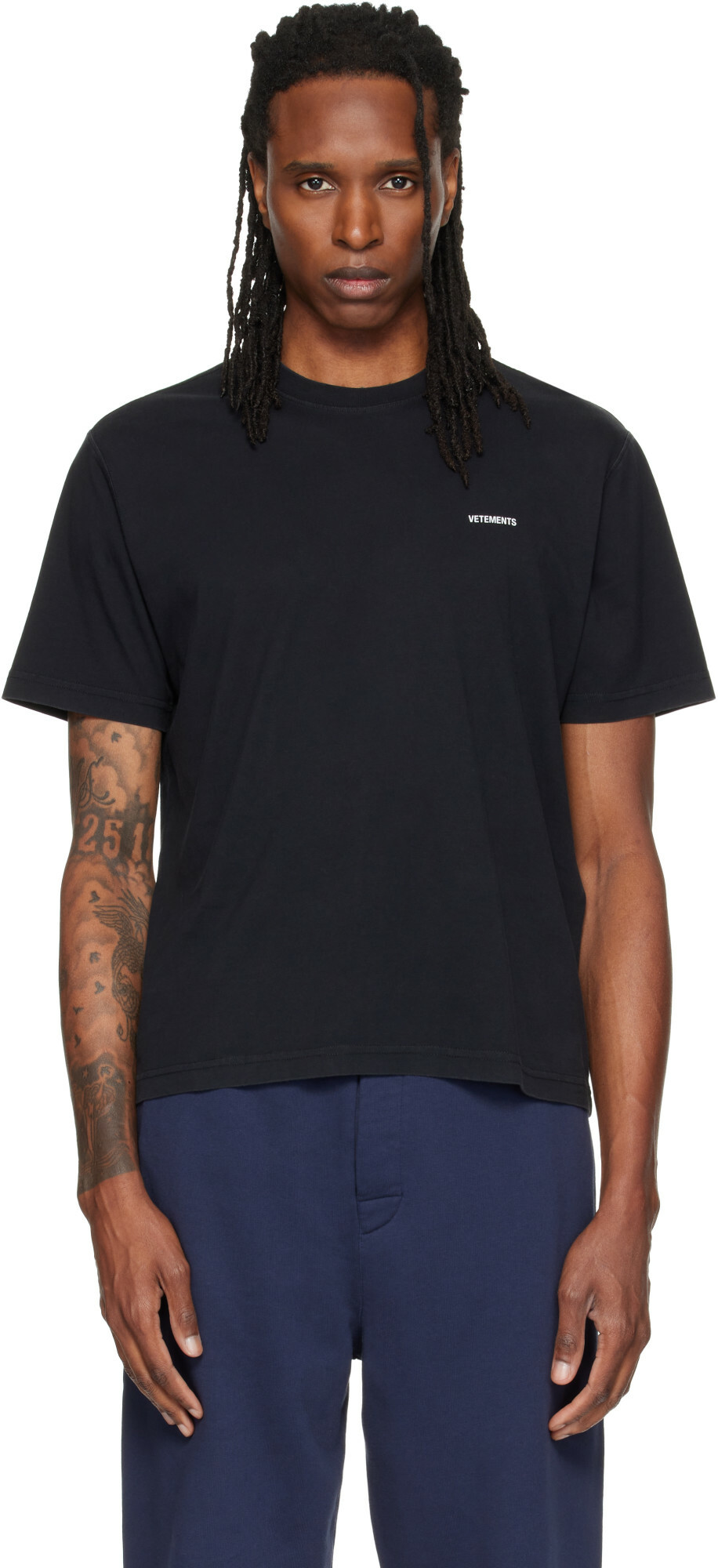 VETEMENTS Black Classic Logo T-shirt