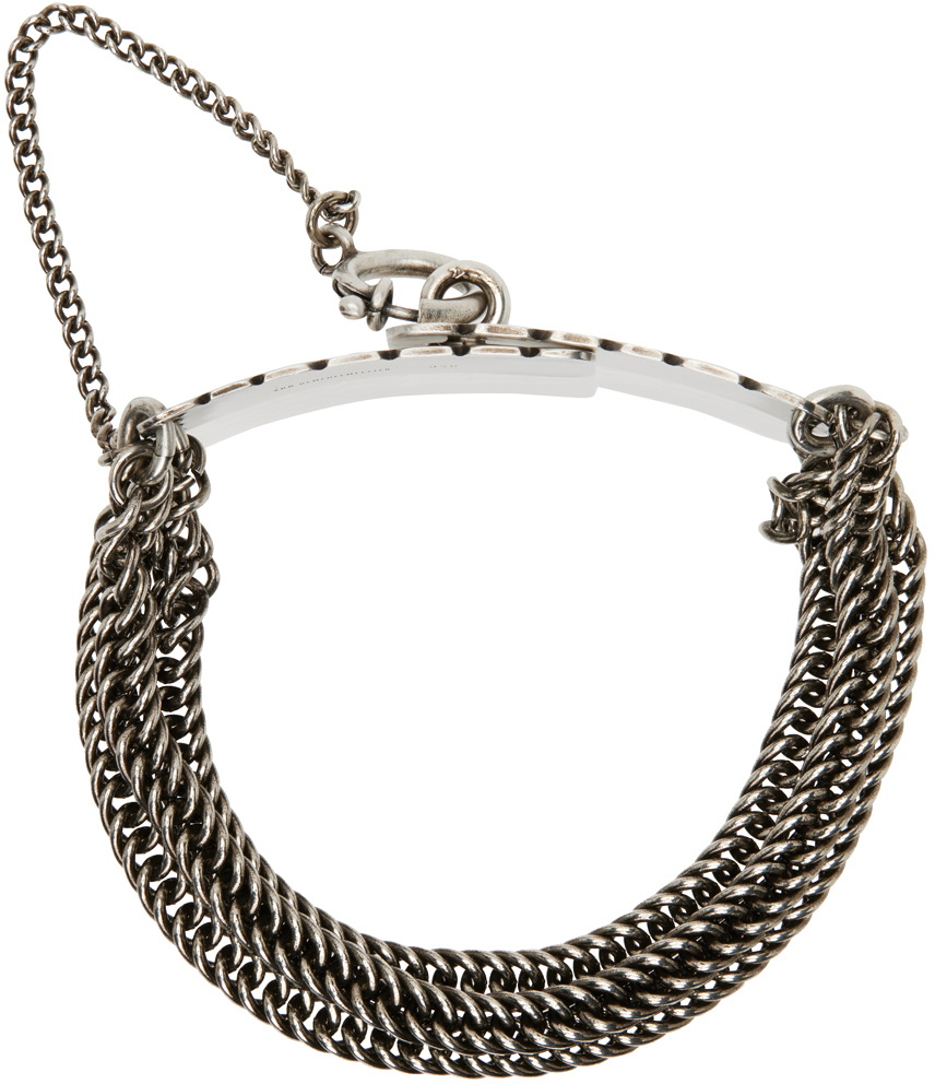 Ann Demeulemeester Silver Constance Locking Bracelet Ann 