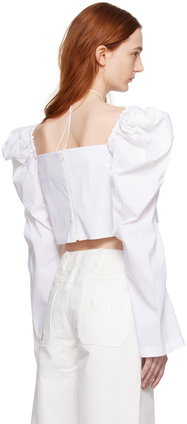 MINJUKIM White Butterfly Blouse
