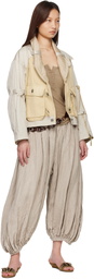 Isabel Marant Beige Julissa Cotton Bomber Jacket
