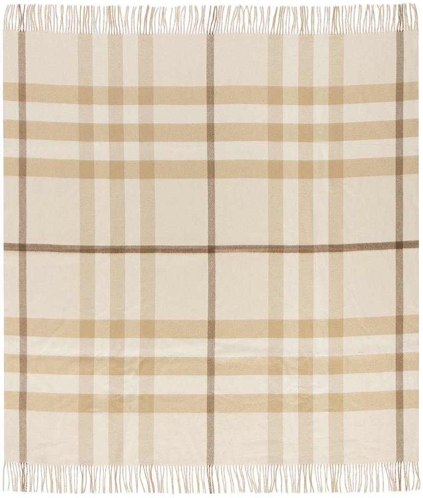 Burberry Beige Exaggerated Check Blanket Burberry