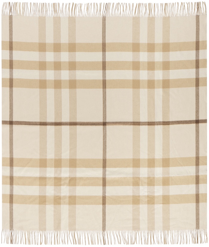 Photo: Burberry Beige Exaggerated Check Blanket