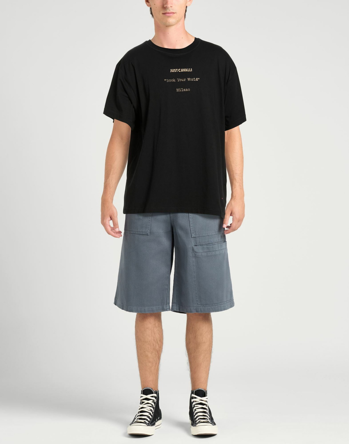 Just Cavalli Mens T-shirt in Black