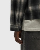 Awake BRUSHED FLANNEL SHIRT JACKET Green Mens Overshirt