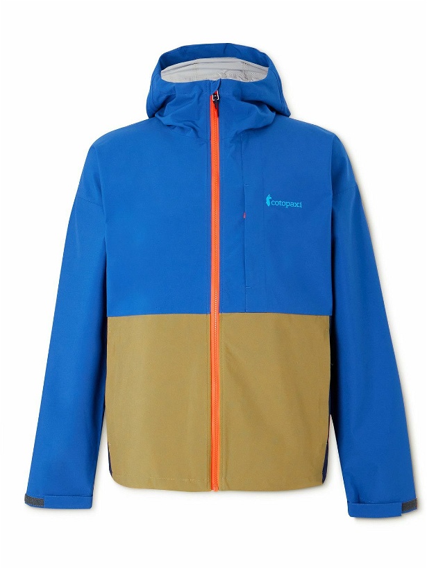 Photo: Cotopaxi - Cielo Colour-Block Recycled-Shell Hooded Jacket - Blue