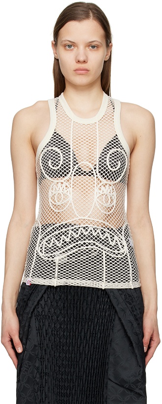 Photo: Charles Jeffrey LOVERBOY Off-White Graphic Net Tank Top