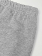 CELINE - Straight-Leg Logo-Flocked Cotton-Jersey Drawstring Shorts - Gray