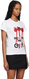 Comme des Garçons Girl White Flower T-Shirt