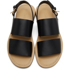 Dolce and Gabbana Black Pantheon Sandals