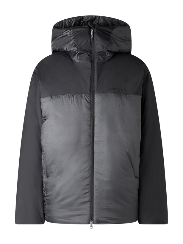Photo: Houdini - Double Dunfri Switch Woven™-Panelled Spinner Ripstop Hooded Ski Jacket - Black
