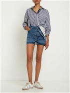 Y/PROJECT - Fold-over Waist Straight Denim Shorts