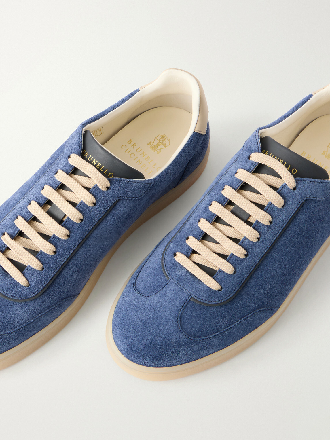 Brunello Cucinelli - Coda di Rondine Suede Sneakers - Blue