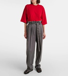 The Row Lonan high-rise silk pants