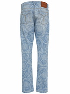 VERSACE - Monogram Cotton Denim Jeans