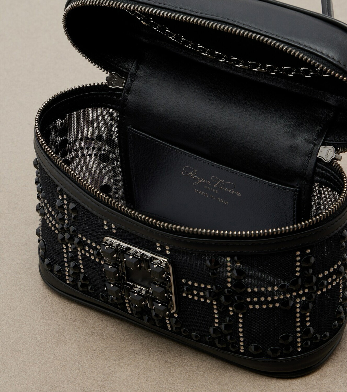 Roger Vivier Très Vivier Micro crystal-embellished vanity bag