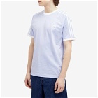 Adidas Men's 3 Stripes T-shirt in Violet Tone