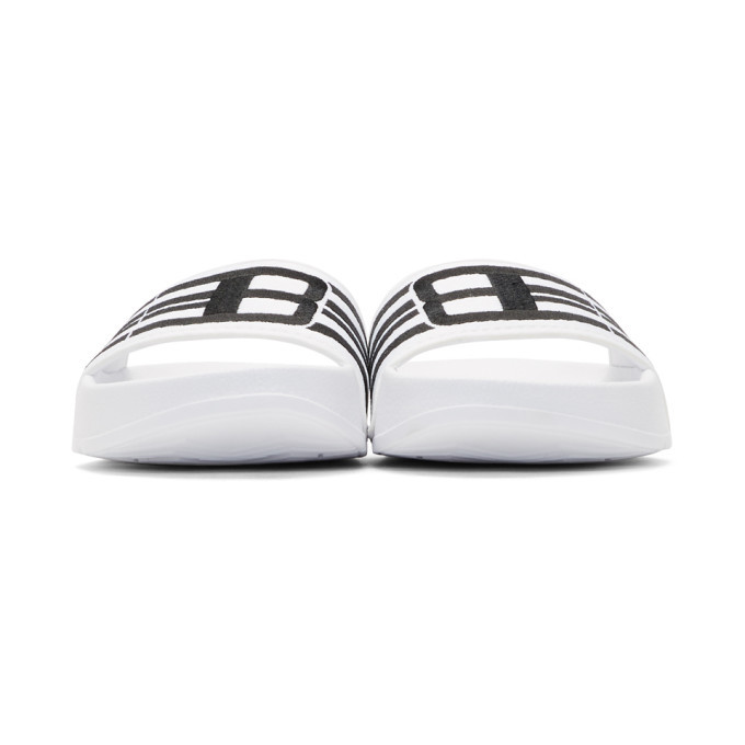 Baja East White Fila Edition Drifter Slides