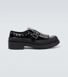 Alexander McQueen - Tread embellished leather loafers