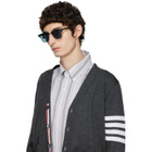 Thom Browne Black Acetate & Titanium Rectangular Sunglasses