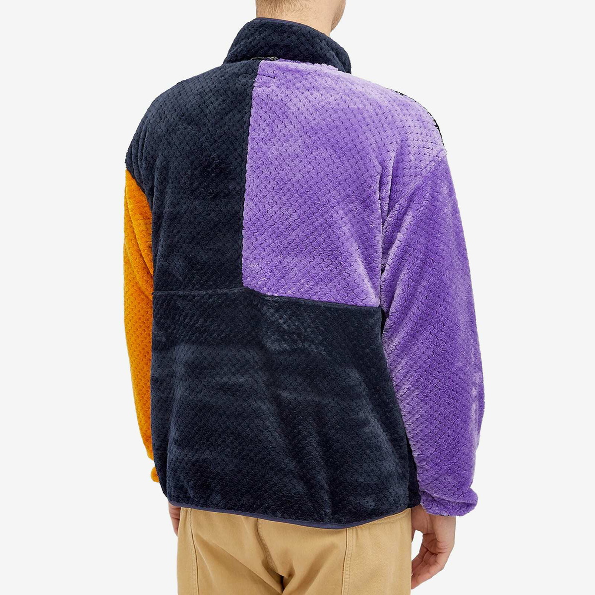 Manastash Men's Poppy Thermal Half Zip Fleece in Panel