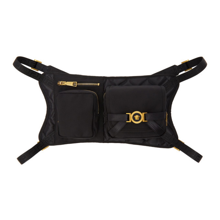 Photo: Versace Black Multi Pocket Crossbody Bag